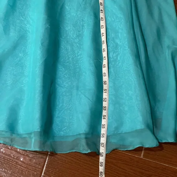 Party Time Special Occasion Green Prom Dress Gold Sequins Beads Jewels size 6 - Picture 8 of 17